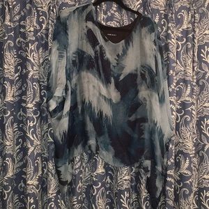 100% silk Pancho Blouse